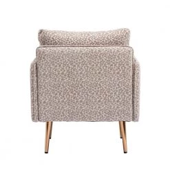 Leopard Grey Modern Plush Upholstered Accent Chair with Golden Metal Legs by HOMEFUN -Cheap LR Home Store leopard grey homefun accent chairs hfhdsn 964lgy 66 1000