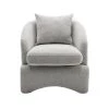 Modern Light Gray Armchair Upholstered Teddy Fabric Accent with Wood Base and Pillow by HOMEFUN -Cheap LR Home Store light gray homefun accent chairs hfhdsn 939lg 64 1000