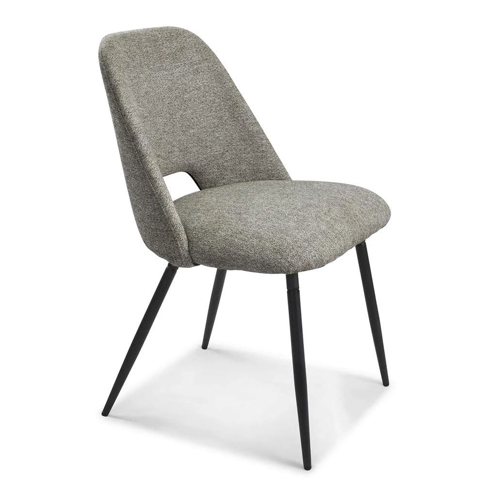 Edwin Light Gray Upholstered Side Chair(Set of 2) by Elevens 4 Edwin Light Gray Upholstered Side Chair(Set of 2) by Elevens - Image 2