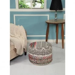 Authentic Floral Bohemian 18 in. x 14 in. Multi-Color Ottoman Pouf by LR Home 11 Authentic Floral Bohemian 18 in. x 14 in. Multi-Color Ottoman Pouf by LR Home -Cheap LR Home Store multi color lr home ottomans poufs99717mlt1612 31 1000