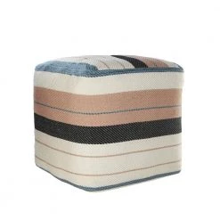 Mid-Century Multicolored 20 in. Indoor Outdoor Pouf by LR Home -Cheap LR Home Store multicolored lr home ottomans poufs34017mlt1818 1f 1000