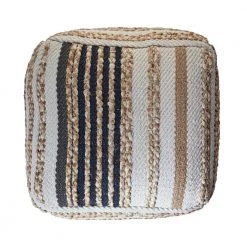 Natural Jute Natural Black Cube Pouf by LR Home 9 Natural Jute Natural Black Cube Pouf by LR Home -Cheap LR Home Store natural black lr home ottomans poufs99757nbk1612 4f 1000