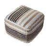 Natural Jute Natural Black Cube Pouf by LR Home -Cheap LR Home Store natural black lr home ottomans poufs99757nbk1612 64 1000