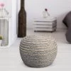 Two Tone Jute Natural Indoor Ottoman by LR Home 1 Two Tone Jute Natural Indoor Ottoman by LR Home -Cheap LR Home Store natural lr home ottomans poufs99702ngy2014 64 1000