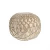 Macrame Natural 20 in. x 16 in. Round Indoor Pouf by LR Home 1 Macrame Natural 20 in. x 16 in. Round Indoor Pouf by LR Home -Cheap LR Home Store natural lr home ottomans poufs99707nat1814 64 1000
