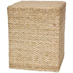18.5 in. Rush Grass Square Stand in Natural by Oriental Furniture