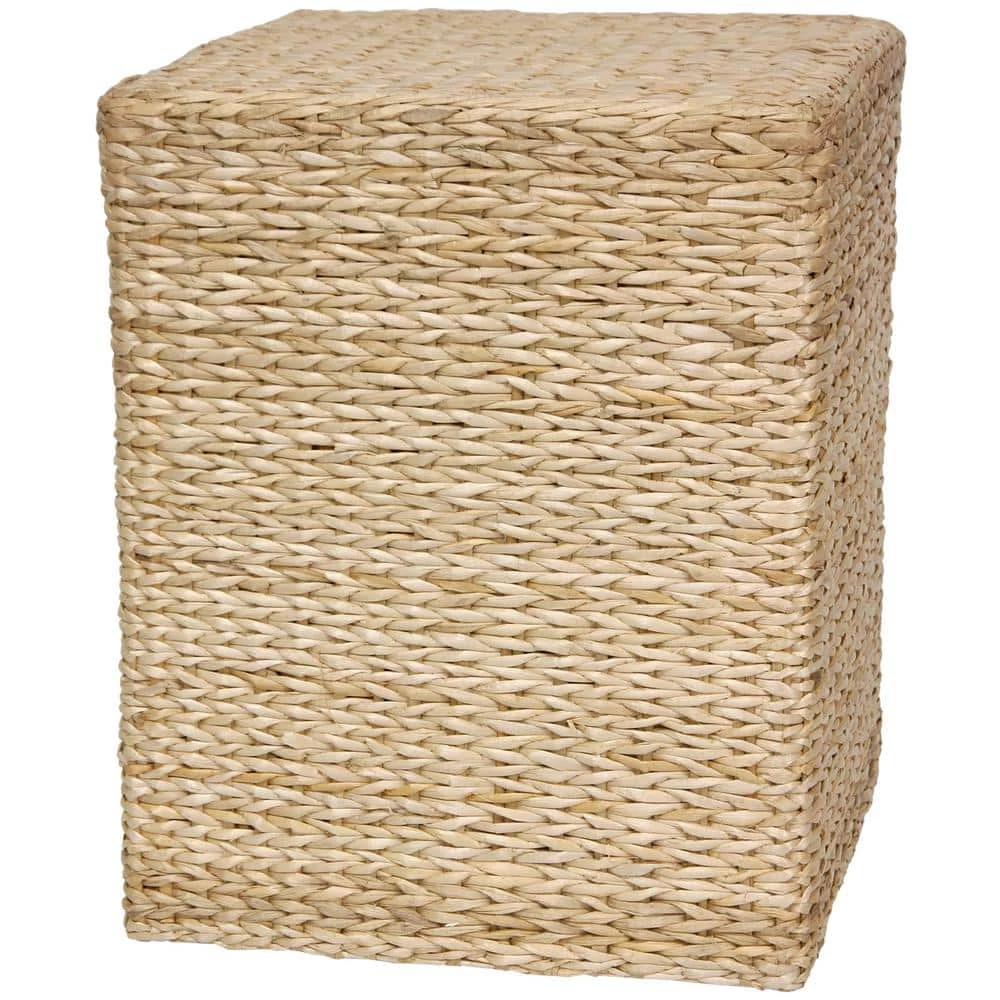 18.5 in. Rush Grass Square Stand in Natural by Oriental Furniture 3 18.5 in. Rush Grass Square Stand in Natural by Oriental Furniture