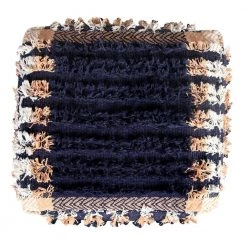 Shabby Chic Navy Blue / Peach 18" x 14" Square Rustic Textured Cotton Pouf by LR Home 16 Shabby Chic Navy Blue / Peach 18" x 14" Square Rustic Textured Cotton Pouf by LR Home -Cheap LR Home Store navy blue peach lr home ottomans poufs34036nav1612 44 1000