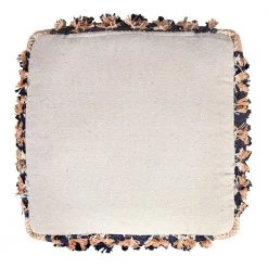 Shabby Chic Navy Blue / Peach 18" x 14" Square Rustic Textured Cotton Pouf by LR Home 17 Shabby Chic Navy Blue / Peach 18" x 14" Square Rustic Textured Cotton Pouf by LR Home -Cheap LR Home Store navy blue peach lr home ottomans poufs34036nav1612 fa 1000