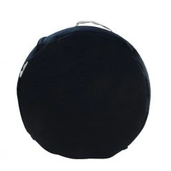Solid Textured Navy Blue / White Indoor Outdoor Pouf with Handles by LR Home -Cheap LR Home Store navy blue white lr home ottomans poufs34015nav2012 44 1000
