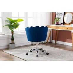 Navy Velvet Upholstered Adjustable Hight Swivel Shell Task Chair by HOMEFUN 21 Navy Velvet Upholstered Adjustable Hight Swivel Shell Task Chair by HOMEFUN -Cheap LR Home Store navy homefun task chairs hfhdsn 819ny 31 1000