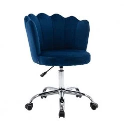 Navy Velvet Upholstered Adjustable Hight Swivel Shell Task Chair by HOMEFUN 16 Navy Velvet Upholstered Adjustable Hight Swivel Shell Task Chair by HOMEFUN -Cheap LR Home Store navy homefun task chairs hfhdsn 819ny 4f 1000