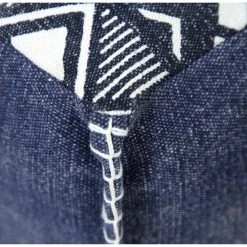 Simple Navy Blue / White Southwestern Traditional Tribal Pouf Ottoman by LR Home 17 Simple Navy Blue / White Southwestern Traditional Tribal Pouf Ottoman by LR Home -Cheap LR Home Store navy white lr home ottomans poufs34042blu1612 1f 1000