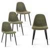 Olive Green Luxury Fabric Upholstered Dinning Chair (Set of 4) by Elevens 2 Olive Green Luxury Fabric Upholstered Dinning Chair (Set of 4) by Elevens -Cheap LR Home Store olive green elevens dining chairs spoon bk green 64 1000