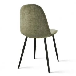 Olive Green Luxury Fabric Upholstered Dinning Chair (Set of 4) by Elevens -Cheap LR Home Store olive green elevens dining chairs spoon bk green fa 1000