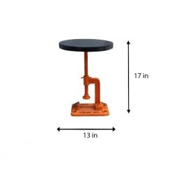 Bold Orange and Gray Industrial Strong Wood Stool by LR Home -Cheap LR Home Store orange gray lr home bar stools stool99780ogy1322 1f 1000