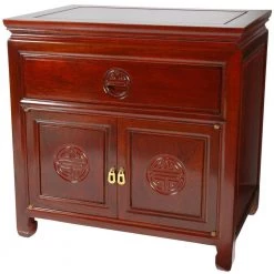 Bedside Orange End Table by Oriental Furniture