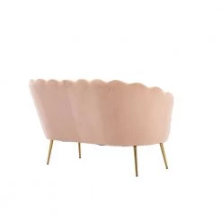 Antwan 52.4 in. Pink Modern Velvet Upholstered Tuxedo Arm 2-Seats Loveseats with Metal Legs by HOMEFUN 22 Antwan 52.4 in. Pink Modern Velvet Upholstered Tuxedo Arm 2-Seats Loveseats with Metal Legs by HOMEFUN -Cheap LR Home Store pink homefun loveseats hfhdsn 148p 44 1000