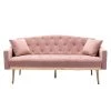 65 in Pink Velvet Upholstered Tufted Convertible Sofa Bed with Golden Metal Legs by HOMEFUN 1 65 in Pink Velvet Upholstered Tufted Convertible Sofa Bed with Golden Metal Legs by HOMEFUN -Cheap LR Home Store pink homefun sofa beds hfhdsn 8830pk 64 1000