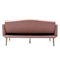 65 in Pink Velvet Upholstered Tufted Convertible Sofa Bed with Golden Metal Legs by HOMEFUN 14 65 in Pink Velvet Upholstered Tufted Convertible Sofa Bed with Golden Metal Legs by HOMEFUN -Cheap LR Home Store pink homefun sofa beds hfhdsn 8830pk 66 1000