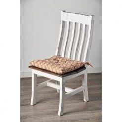 17 in. L x 17 in. W x 2 in. D Botanical Raw Leaf Sienna / Ivory Chair Pad (Set of 2) by LR Home -Cheap LR Home Store raw sienna ivory lr home chair pads 0chpd05277mlt1515 31 1000