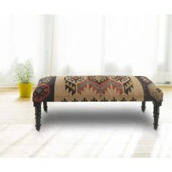 Bohemian Vanity Red/Beige Indoor Upholstered Bench by LR Home 18 Bohemian Vanity Red/Beige Indoor Upholstered Bench by LR Home -Cheap LR Home Store red beige lr home bedroom benches bench99731mlt3b14 31 1000