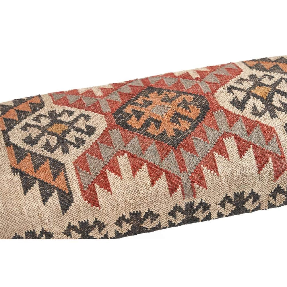 Bohemian Vanity Red/Beige Indoor Upholstered Bench by LR Home 6 Bohemian Vanity Red/Beige Indoor Upholstered Bench by LR Home - Image 5