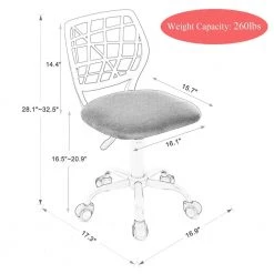 Red Mesh Ergonomic Swivel Armless Kids Study Chair with Adjustable Height by HOMEFUN -Cheap LR Home Store red homefun kids chairs hfhdof 030rd fa 1000