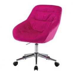 Red Home Office Ergonomic Chair with Upholstered Vanity and Adjustable Swivel by HOMEFUN -Cheap LR Home Store red homefun task chairs hfhdof 009r 4f 1000