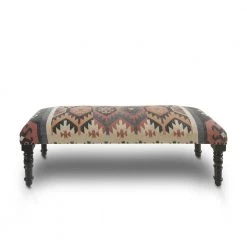Southwest Bohemian Red/Multi-Color Indoor Bench by LR Home