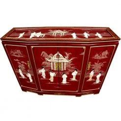 Red Lacquer Slant Front Cabinet by Oriental Furniture -Cheap LR Home Store red oriental furniture sideboards buffet tables lcq cb slredcb 4f 1000