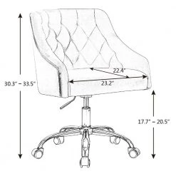 Rose Carmine Velvet Upholstered Swivel Task Chair by HOMEFUN 19 Rose Carmine Velvet Upholstered Swivel Task Chair by HOMEFUN -Cheap LR Home Store rose carmine homefun task chairs hfhdsn 168rc 44 1000