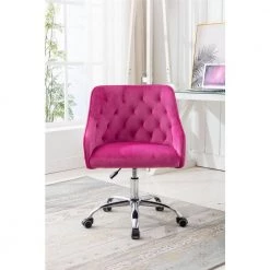 Rose Red Modern Leisure Velvet Upholstered Swivel Task Chair by HOMEFUN 21 Rose Red Modern Leisure Velvet Upholstered Swivel Task Chair by HOMEFUN -Cheap LR Home Store rose red homefun task chairs hfhdsn 836rc 31 1000
