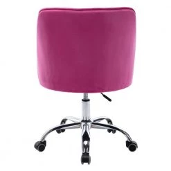 Rose Red Modern Leisure Velvet Upholstered Swivel Task Chair by HOMEFUN 14 Rose Red Modern Leisure Velvet Upholstered Swivel Task Chair by HOMEFUN -Cheap LR Home Store rose red homefun task chairs hfhdsn 836rc 66 1000
