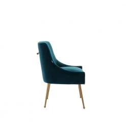 Teal Modern Velvet Upholstered Dining Chair with Metal Legs by HOMEFUN -Cheap LR Home Store teal homefun dining chairs hfhdsn 120tl 44 1000
