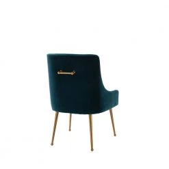 Teal Modern Velvet Upholstered Dining Chair with Metal Legs by HOMEFUN -Cheap LR Home Store teal homefun dining chairs hfhdsn 120tl 4f 1000