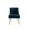 Teal Modern Velvet Upholstered Dining Chair with Metal Legs by HOMEFUN -Cheap LR Home Store teal homefun dining chairs hfhdsn 120tl 64 1000