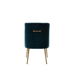 Teal Modern Velvet Upholstered Dining Chair with Metal Legs by HOMEFUN -Cheap LR Home Store teal homefun dining chairs hfhdsn 120tl 66 1000