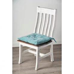 Bordered Teal / Ivory 17 in. L x 17 in. W x 2 in. H Paisley Chair Pad (Set of 2) by LR Home -Cheap LR Home Store teal ivory lr home chair pads 0chpd05243tea1515 31 1000