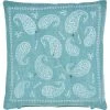 Bordered Teal / Ivory 17 in. L x 17 in. W x 2 in. H Paisley Chair Pad (Set of 2) by LR Home -Cheap LR Home Store teal ivory lr home chair pads 0chpd05243tea1515 64 1000