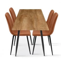 5-Piece Rectangular MDF Top Dining Table Set Dining Room Set by Elevens -Cheap LR Home Store terra elevens dining room sets charls bingo terra 4 76 1000