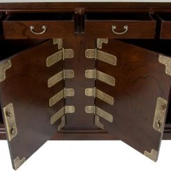 Walnut Korean Antique Style Double Cabinet Buffet by Oriental Furniture 10 Walnut Korean Antique Style Double Cabinet Buffet by Oriental Furniture -Cheap LR Home Store walnut oriental furniture sideboards buffet tables krn c 40 1f 1000