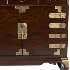 Walnut Korean Antique Style Double Cabinet Buffet by Oriental Furniture 9 Walnut Korean Antique Style Double Cabinet Buffet by Oriental Furniture -Cheap LR Home Store walnut oriental furniture sideboards buffet tables krn c 40 4f 1000