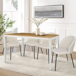 47 in. x 32 in. Rectangle White MDF Wood Dining Table by Elevens 13 47 in. x 32 in. Rectangle White MDF Wood Dining Table by Elevens -Cheap LR Home Store white elevens kitchen dining tables parson 12080 white 31 1000