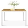 47 in. x 32 in. Rectangle White MDF Wood Dining Table by Elevens -Cheap LR Home Store white elevens kitchen dining tables parson 12080 white 64 1000