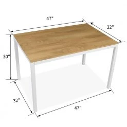 47 in. x 32 in. Rectangle White MDF Wood Dining Table by Elevens 11 47 in. x 32 in. Rectangle White MDF Wood Dining Table by Elevens -Cheap LR Home Store white elevens kitchen dining tables parson 12080 white c3 1000