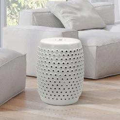 White Porcelain Ottoman by Oriental Furniture -Cheap LR Home Store white oriental furniture ottomans bw garden5 31 1000