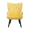 Yellow Velvet Wingback Accent Chair with Wooden Legs by HOMEFUN 1 Yellow Velvet Wingback Accent Chair with Wooden Legs by HOMEFUN -Cheap LR Home Store yellow homefun accent chairs hfhdsn 823ye 64 1000
