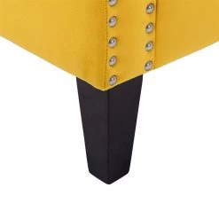 Yellow Modern Velvet Upholstery Accent Chair with Nailheads and Solid Wood Legs by HOMEFUN -Cheap LR Home Store yellow homefun accent chairs hfhdsn 860ye 44 1000