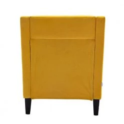Yellow Modern Velvet Upholstery Accent Chair with Nailheads and Solid Wood Legs by HOMEFUN -Cheap LR Home Store yellow homefun accent chairs hfhdsn 860ye 66 1000